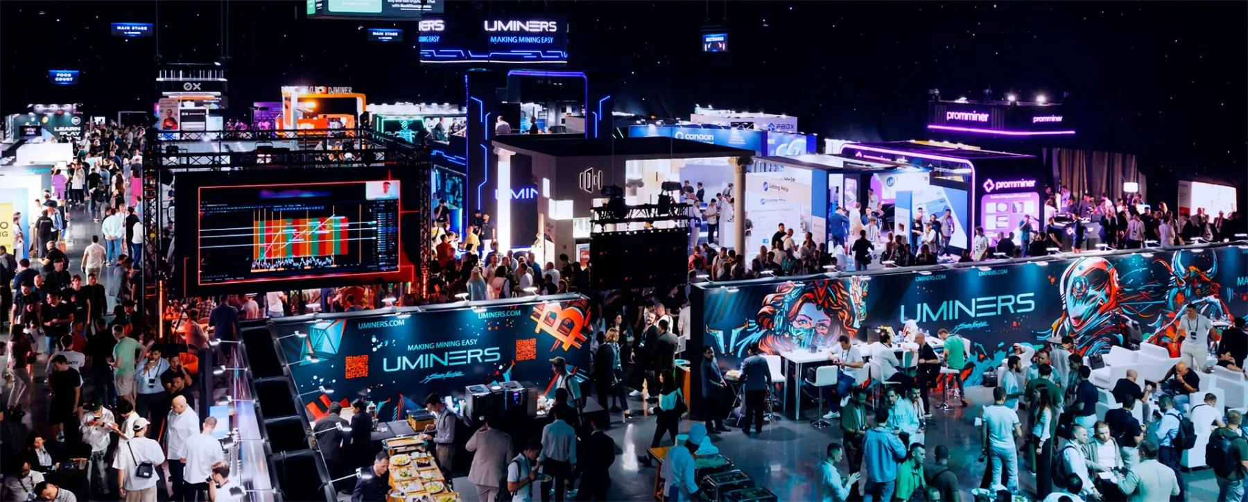 The expo floor seen from above